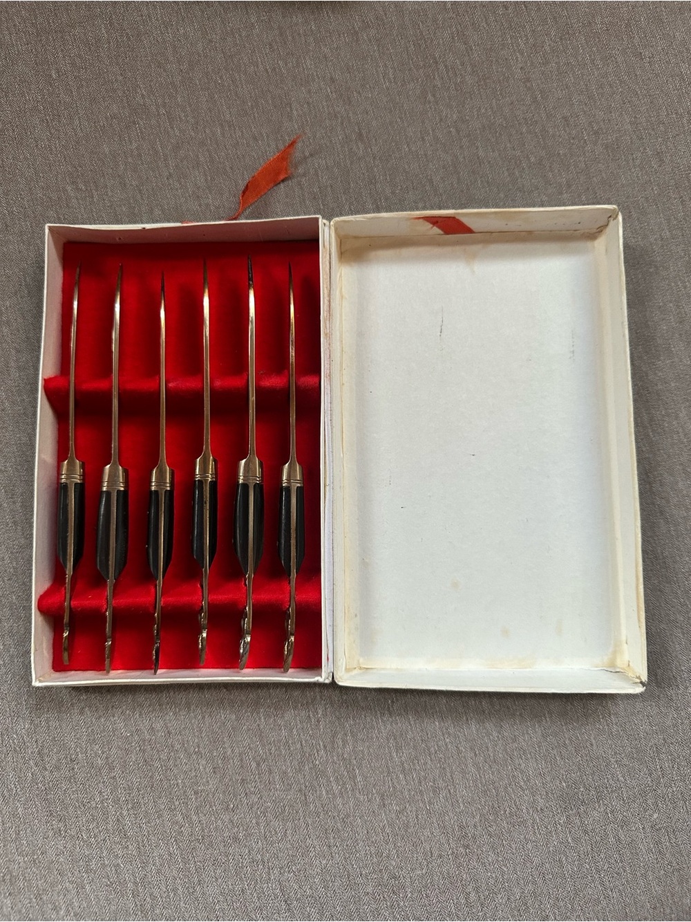 Vintage Set of 6 Bronze Thai Knives